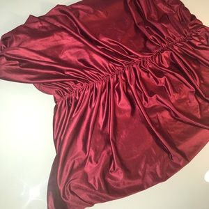 burgundy body con skirt